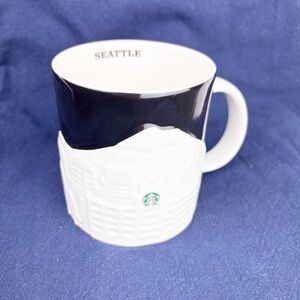 Starbucks 2012 Seattle Collector Series Embossed 3D Relief Skyline Mug Cup